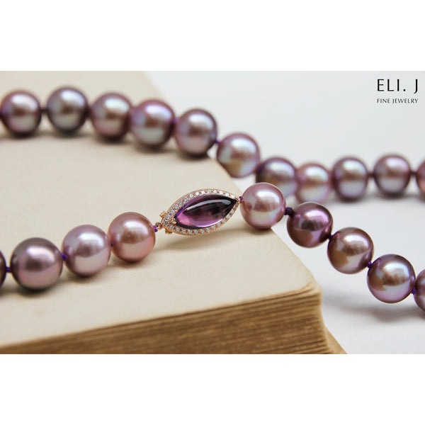 Devotion: Gem-Quality Purple Edison Pearl 14K Rose Gold